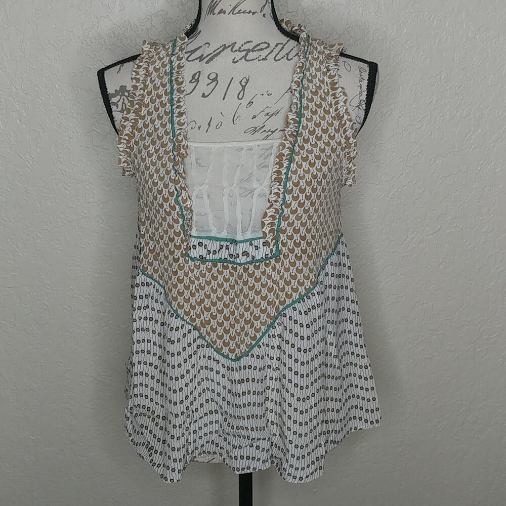 Development By Erica Davies Multicolored Sleeveless Silk Top Size 6